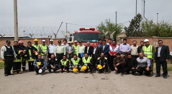 برگزاري مانور نشت گاز، انفجار و آتش سوزي در ايستگاه گاز انزاب اردبيل