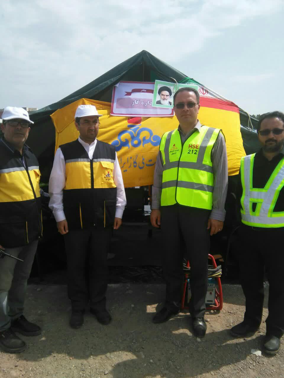 حضور سبز شرکت گاز استان اردبیل در رزمایش امنیت و آرامش 