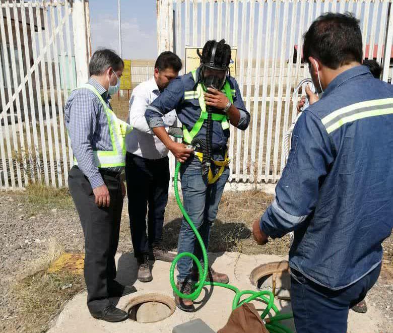 برگزاری مانور نشت گاز ،  انفجار و آتش سوزی در ایستگاه تقلیل فشار شهر کورائیم 